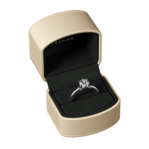 Caixas para alianças / anéis com encaixe, bege/preto