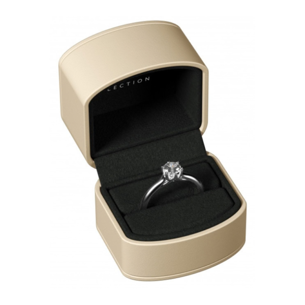 Caixas para alianças / anéis com encaixe, bege/preto